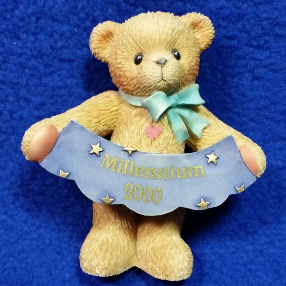 Cherished Teddies Millennium 2000 Figurine Enesco 663883A Avon Exclusive No Box - Picture 3 of 10